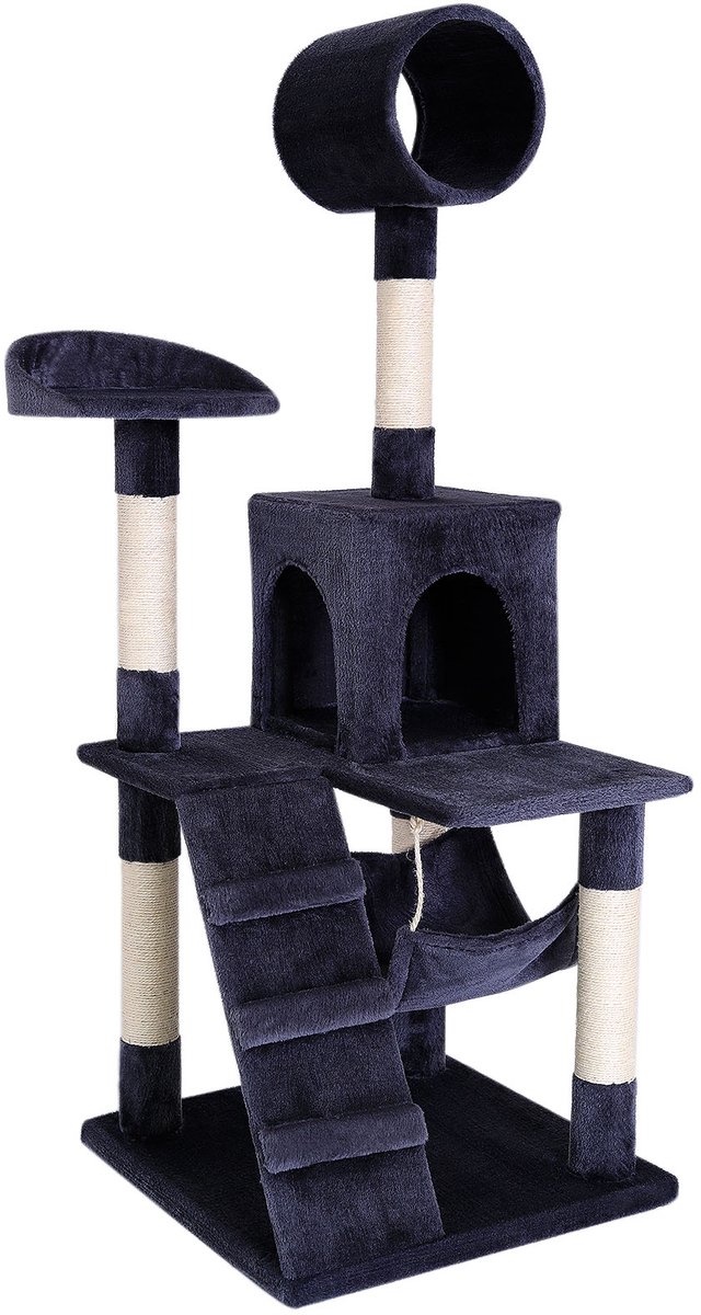 Dibea Krabpaal, Klimboom voor Katten, 133 cm Hoog, Grijs
