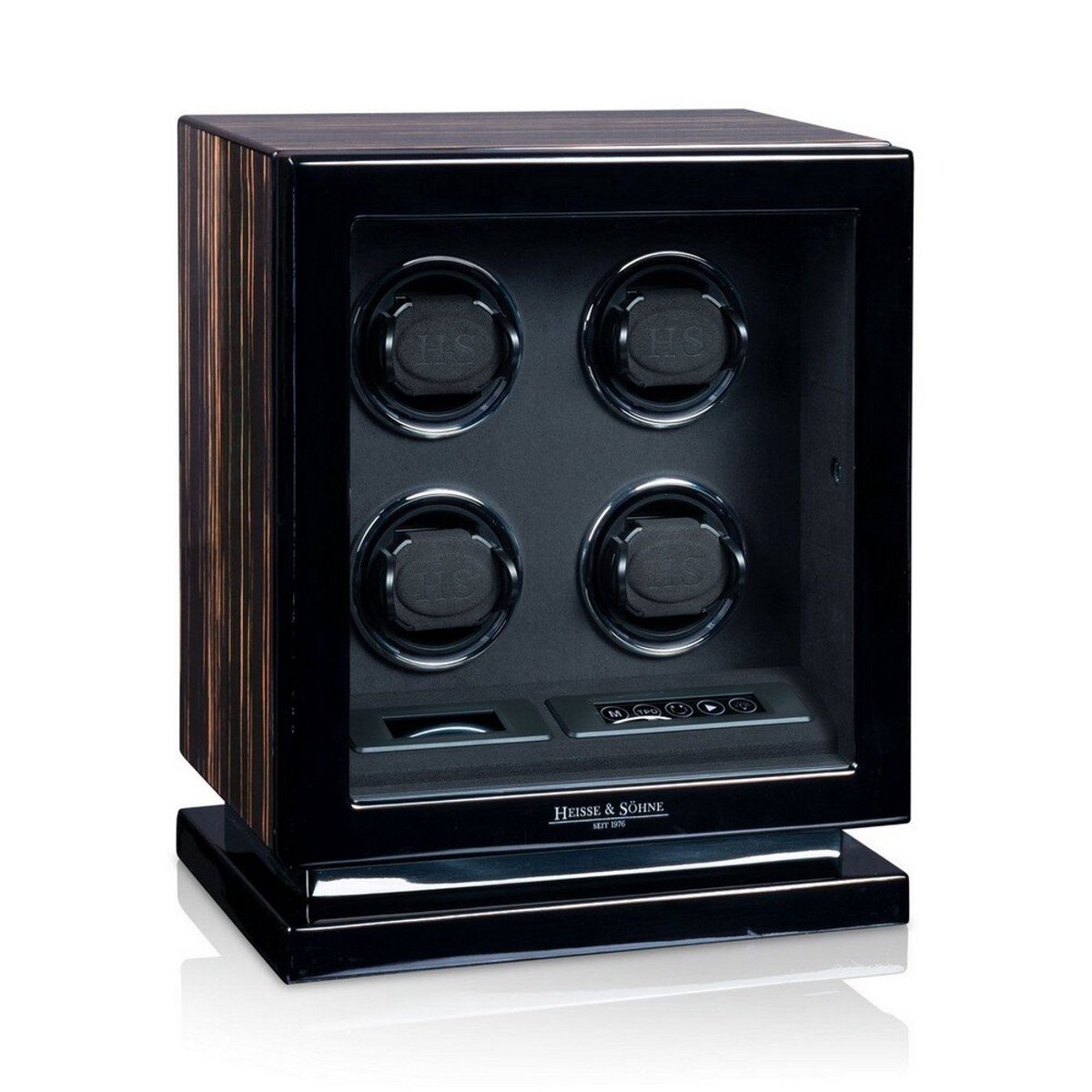 Heisse Söhne - 70019-230.19 - Horlogeopwinder - voor 4 horloges - Rome 4 - Ebbenhout hoogglans