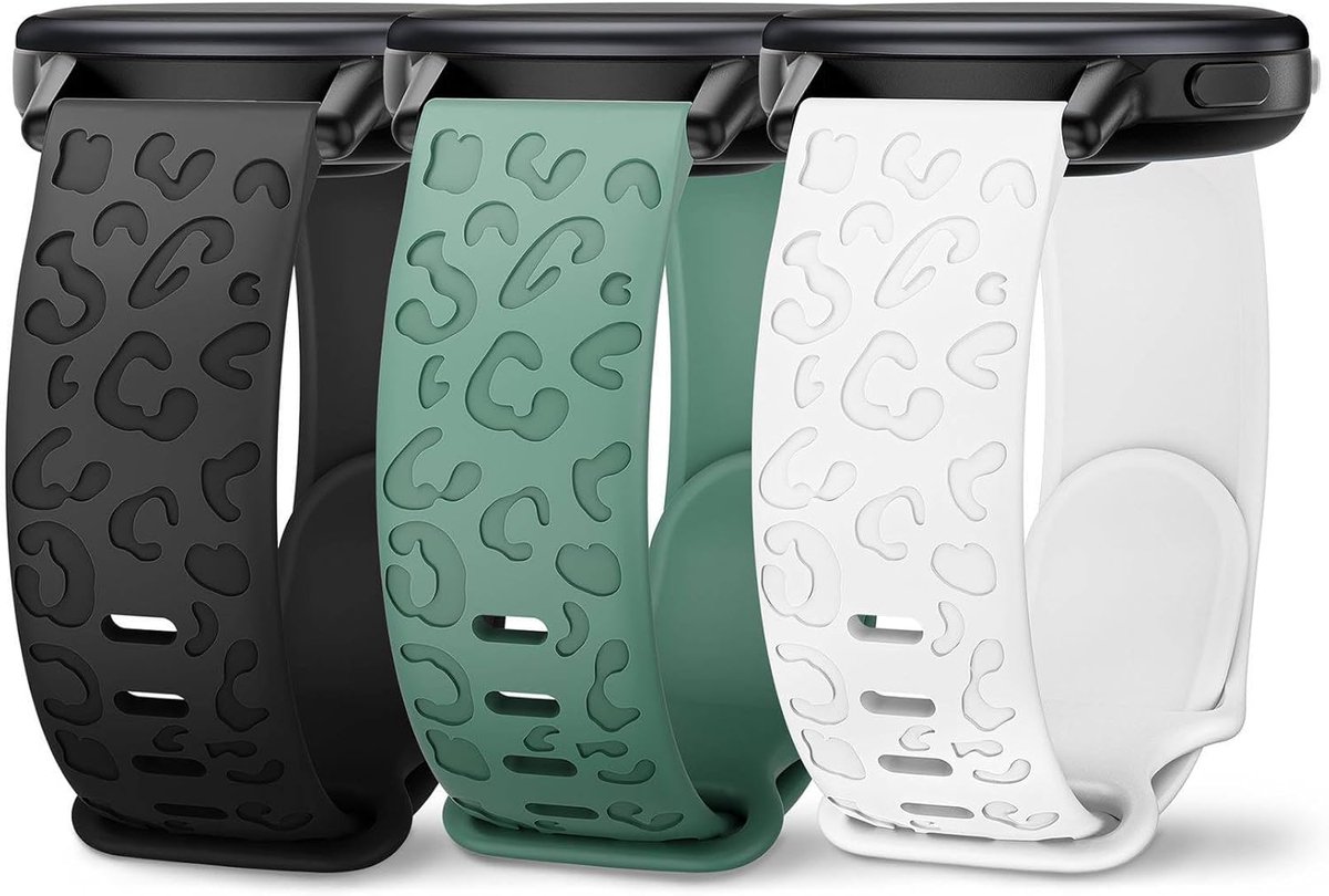 Armband Luipaardgravure - Horlogeband Vervangen - Smartwatch Personaliseren - Eenvoudige Installatie - 18 20 22 mm - Meerdere Kleuren