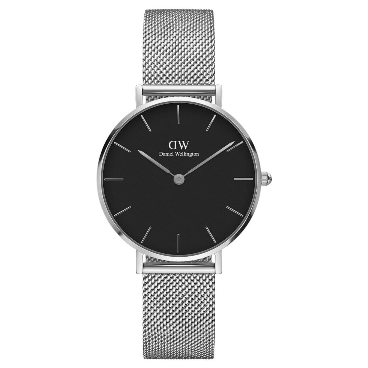 Daniel Wellington Petite Black Sterling horloge (32 mm) - Zilverkleurig