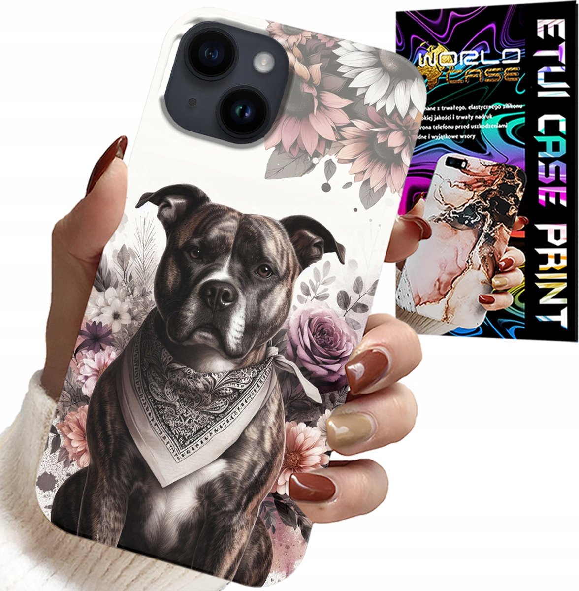 HOESJE VOOR IPHONE 14 PLUS - ACHTERKANT MET PITBULL EN GEVAARLIJKE HONDEN