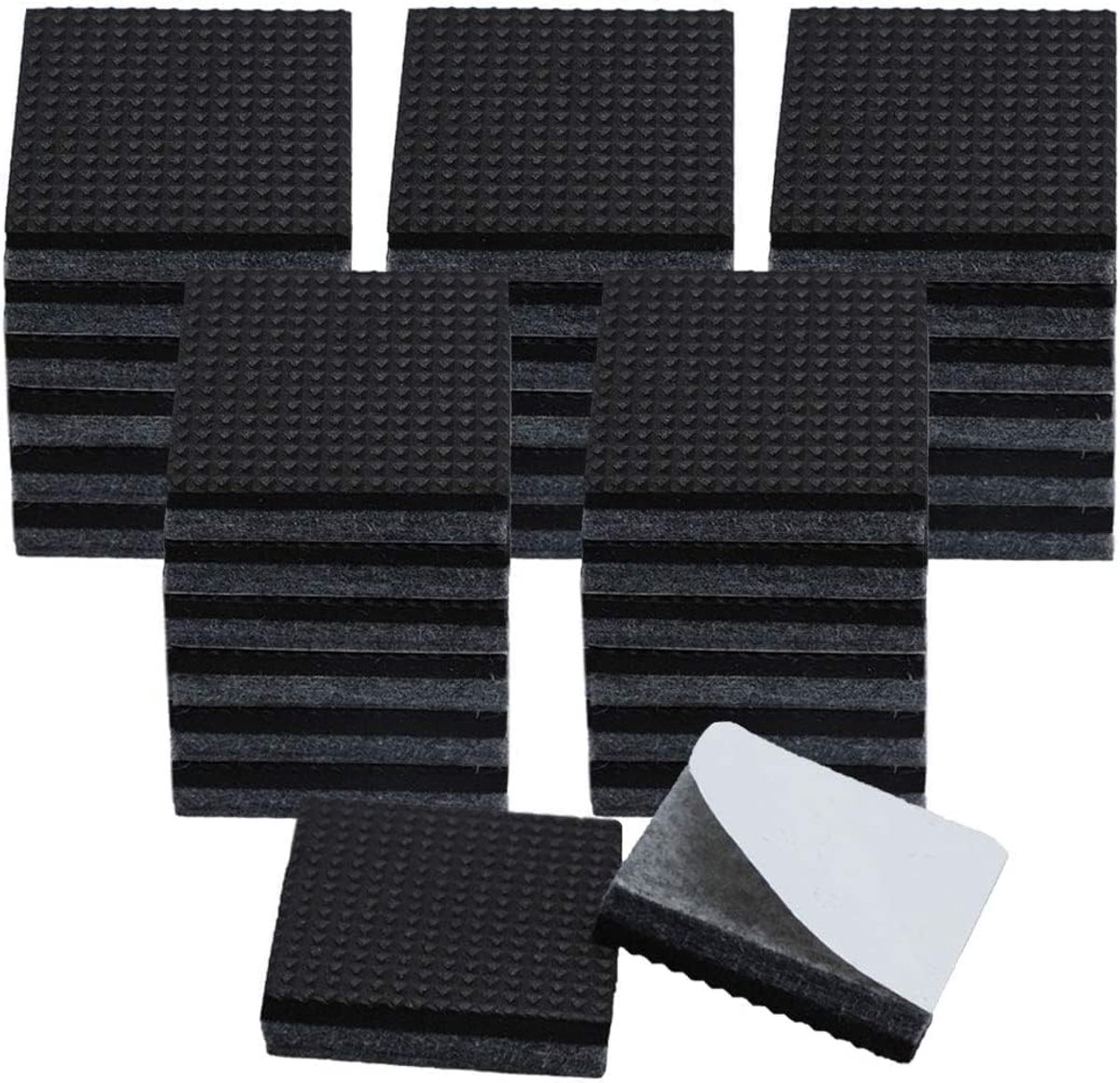 Meubelvilt Pads - Vloerbeschermers - Meubels Beschermen - Zelfklevend Antislip - Vierkant 38mm - Grijs