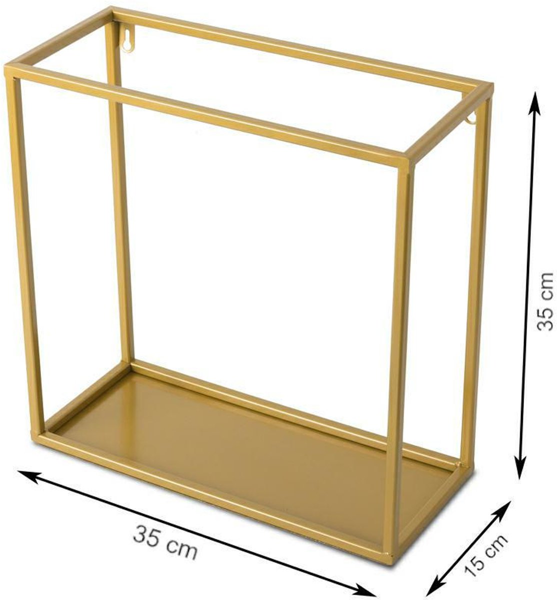 HowHomely - Wandplank - Goud - 35 cm - Loft Stijl