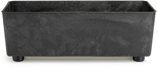 HowHomely - Bac à plantes - Rectangulaire - Béton Noir - Pour Intérieur & Extérieur