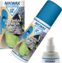 Fles Nikwax Footwear Refresh en een doosje met tekst in het Pools en Engels.