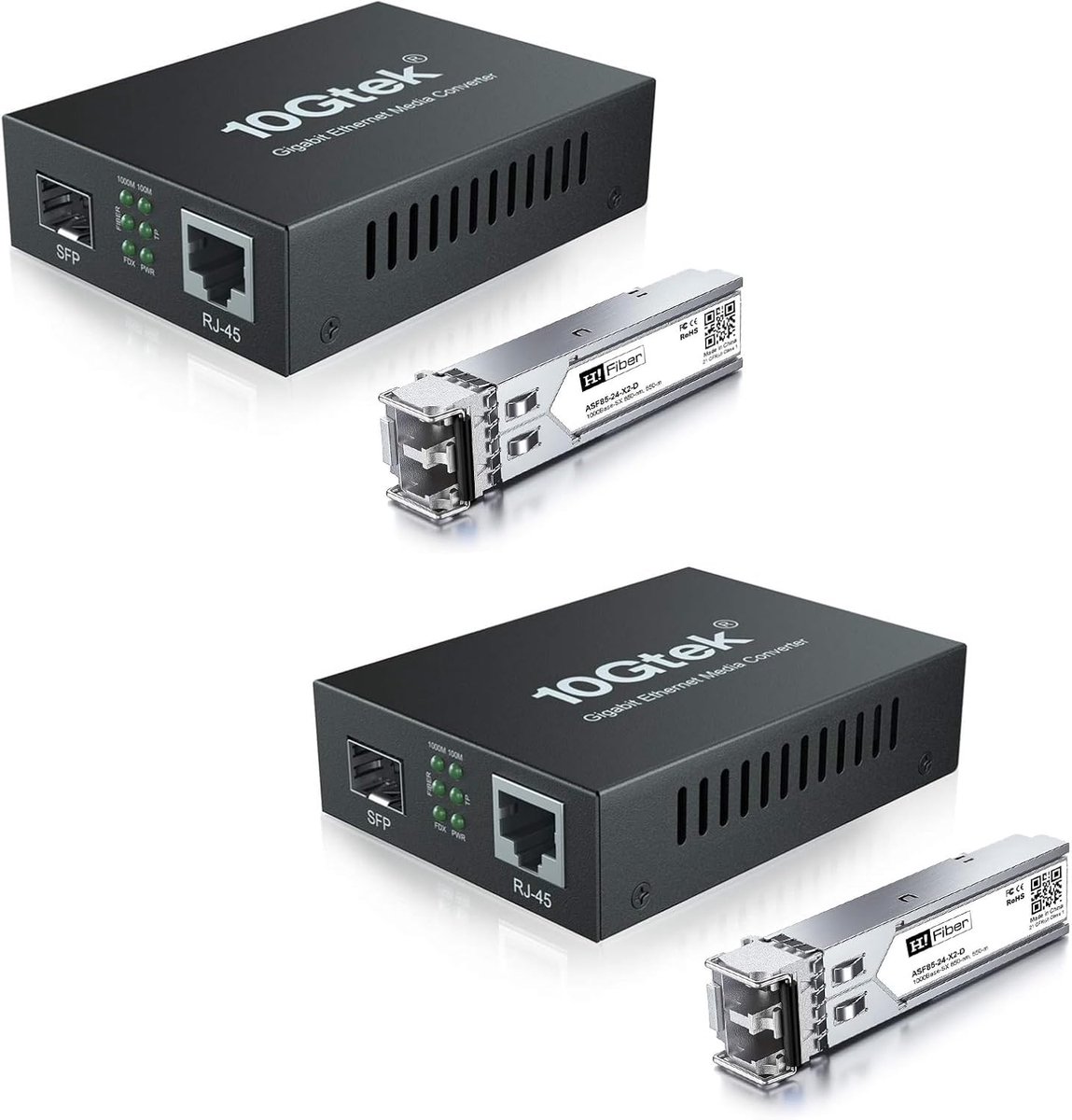 Gigabit Media Converter - Glasvezel Ethernet - Netwerkuitbreiding - Open SFP Sleuf - 1.25G 550m