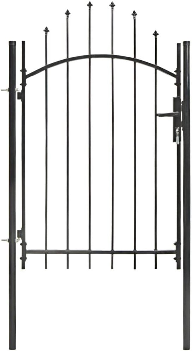 Stalen Tuinpoort - Buitenomheining Hek - Tuin Afscheiden - Poedercoating Roestwerend - 1 x