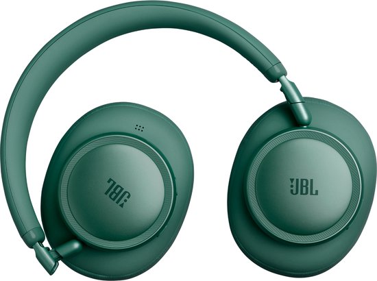Groene JBL Live 780NC noise cancelling koptelefoon met over-ear oorkappen.