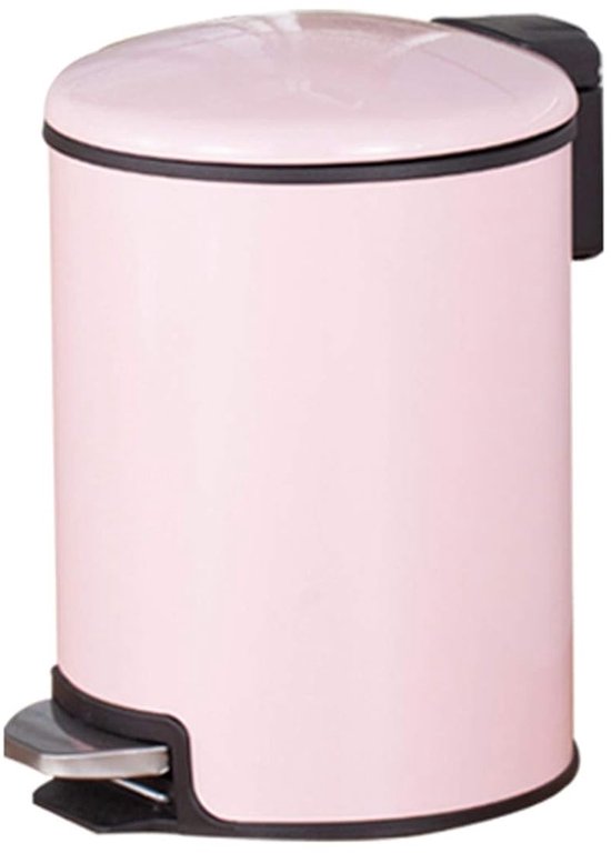 Roze pedaalemmer met een strak design en zwarte accenten.