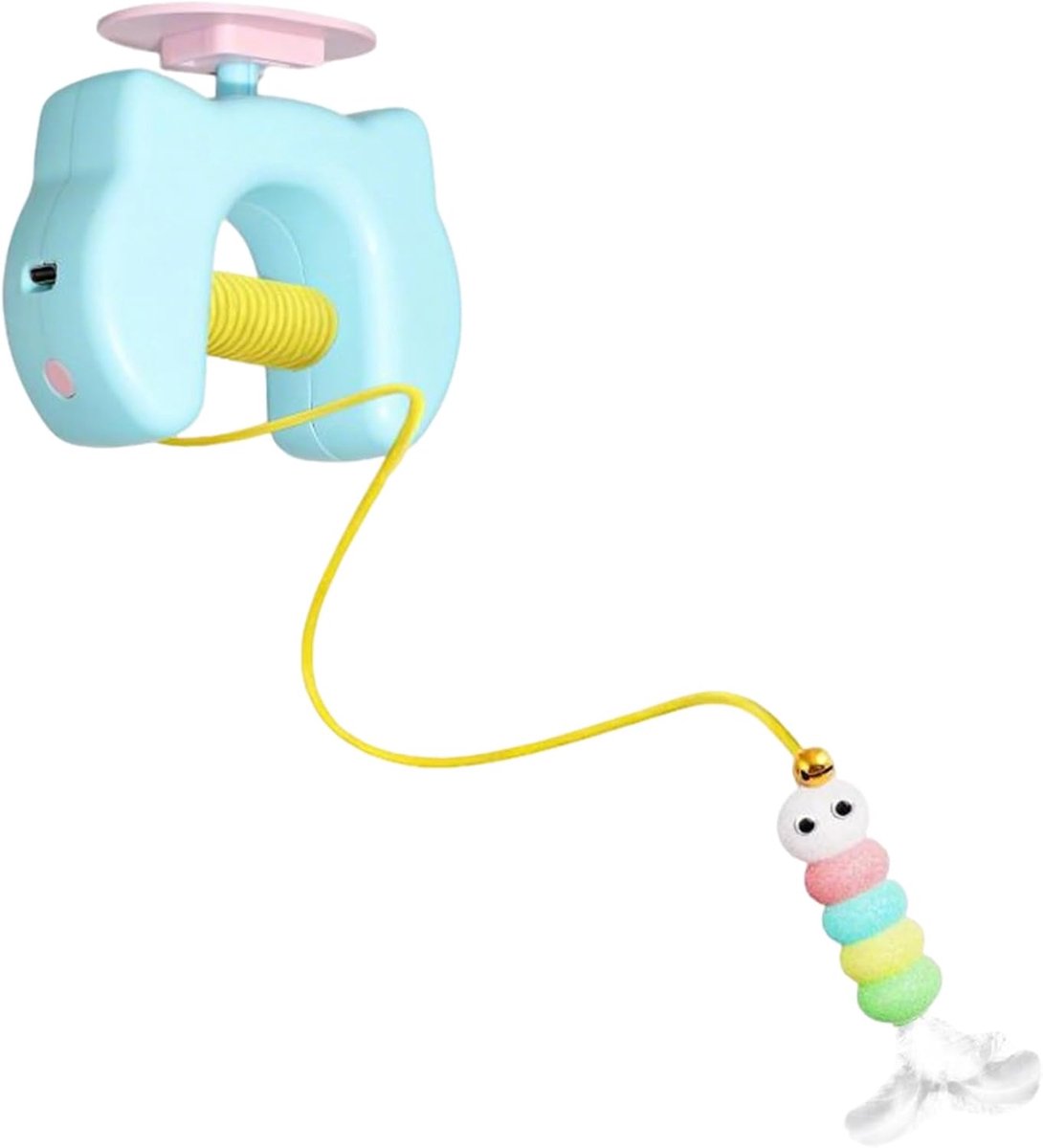 Elektronisch kattenspeelgoed - Interactief speeltje - Kattenverrijking thuis - Simuleert jachtbewegingen - 9 x 9 x 4 cm - Blauw