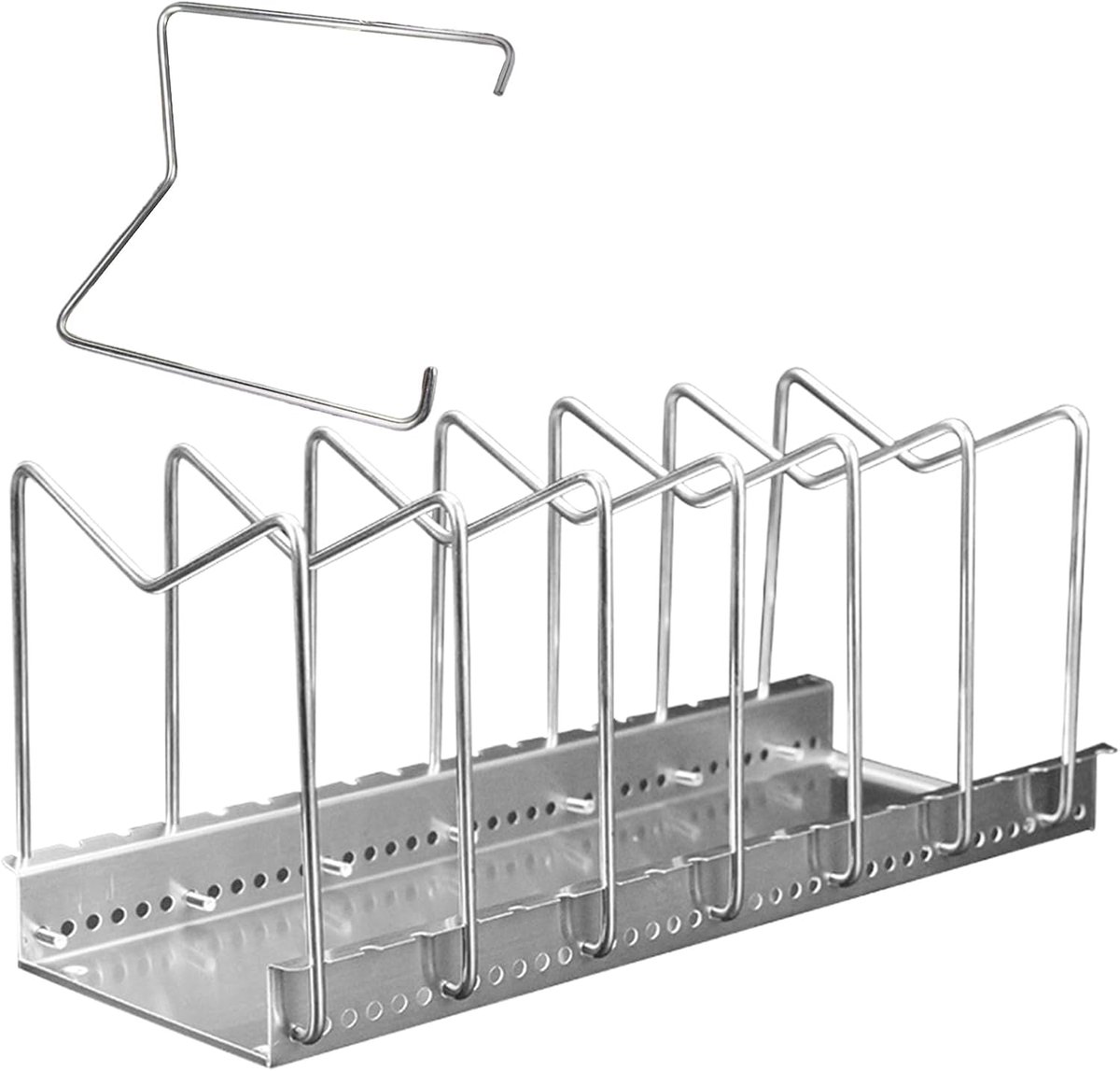 Snijplank Houder - Keuken Organizer - Kast Ruimte Besparen - 7 Vakken Indeling - 40x18x17 cm