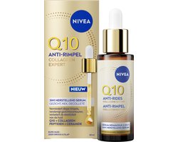 NIVEA Q10 Anti-Rimpel Collageen Expert 3in1 Herstellend Serum - voor Gezicht, Nek en Decolleté - Collageen Peptide - Ceramide - 30ml