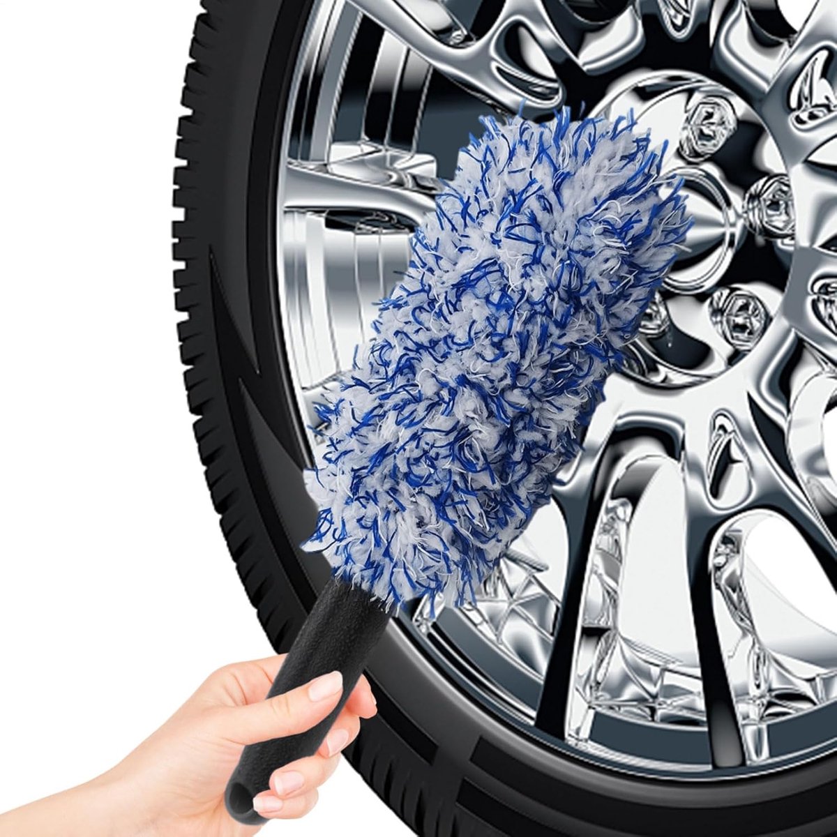 Autoband Borstel - Velg Reiniger - Auto Onderhoud - Zachte Pluche Vezels - 30 cm Lengte
