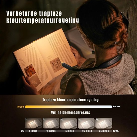 DnA® Neklamp - Neklampje Voor Haakwerk - Neklamp Oplaadbaar - Nekleeslamp - Neklampje - Zwart - 27cm x 3cm x 17cm van Merkloos — afbeelding 3
