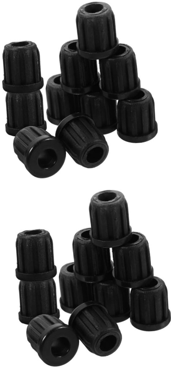 Wielenhoezen - Zwenkwielhulzen - Meubilair Beschermen - Slijtvast Kunststof - 2.5 cm - Zwart