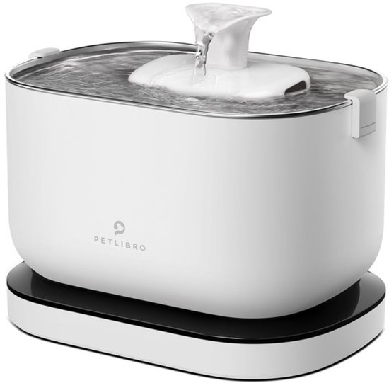 PETLIBRO Upgrade kattenfontein, draadloze drinkfontein voor katten met app- bewaking, 3 l/101 oz dockstream 2, roestvrijstalen legplank, 5 GHz wifi, ideaal voor huisdieren
