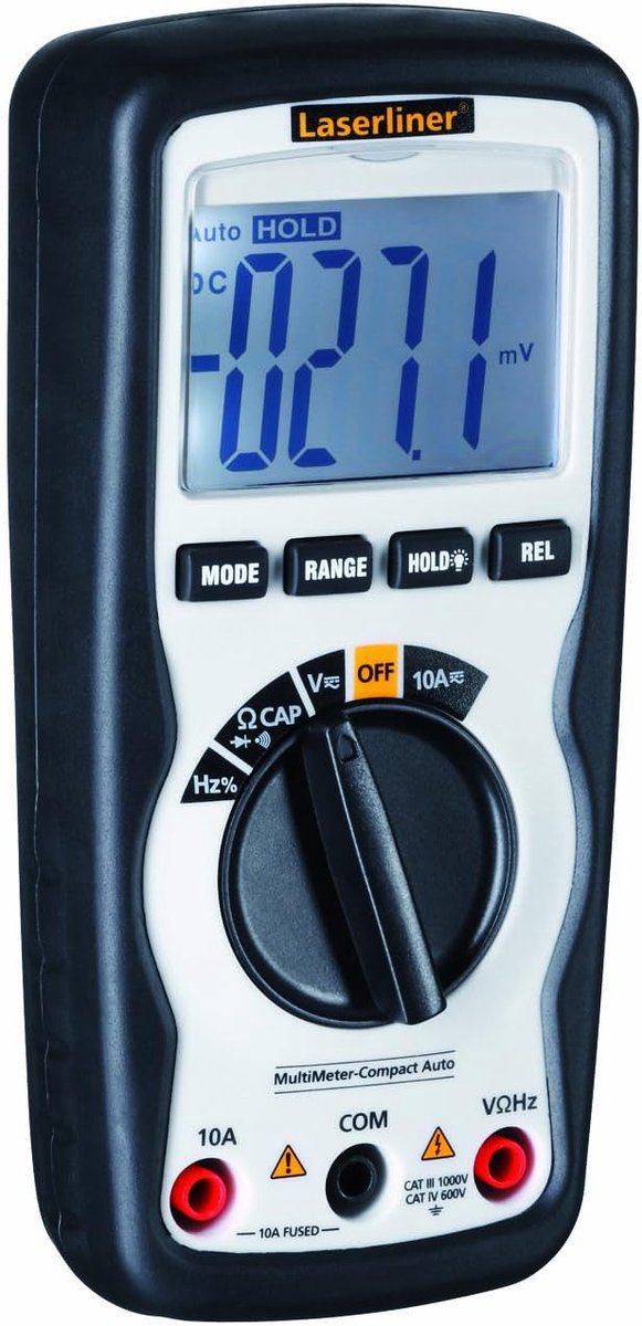 Multimeter Compact - Spanning Stroom Meter - Elektrische Metingen - Vibratie Alarm - CAT III 1000V - Zwart