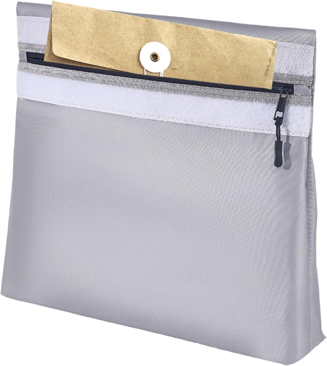 Geldzakje - Documententas - Veilige Opslag - Brandwerend Waterdicht - 38 x 28 x 8 cm - Grijs