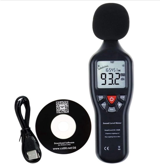 Geluidsniveaumeter Hoge Nauwkeurigheid Draagbare Geluidsmeter LCD-scherm Decibellezer voor Thuiskantoorreizen Geluidsniveaumeter Hoge Nauwkeurigheid Draagbare Geluidsmeter LCD-scherm Decibellezer voor Thuiskantoorreizen