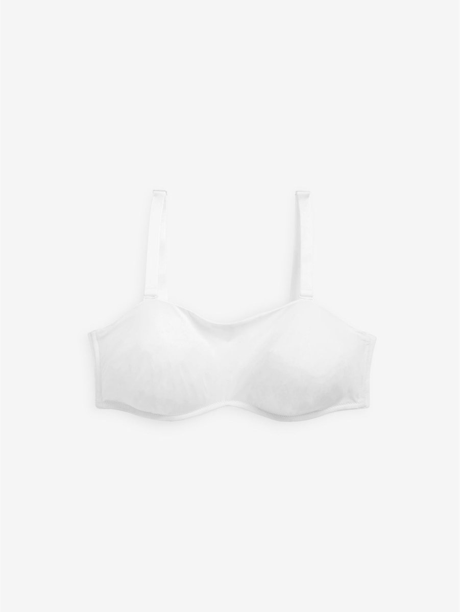 Next Dames - Niet-gewatteerde, strakke strapless en multifunctionele bandeau-bh DD+ - Wit White