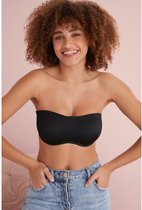 Next - Dames - Niet-gewatteerde, strakke strapless en multifunctionele bandeau-bh DD+ - Zwart