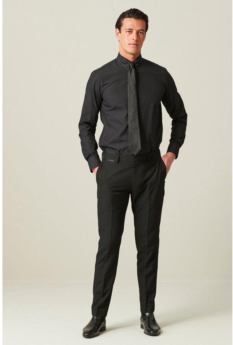 Next - Heren - Skinny-fit smoking: pantalon - Zwart