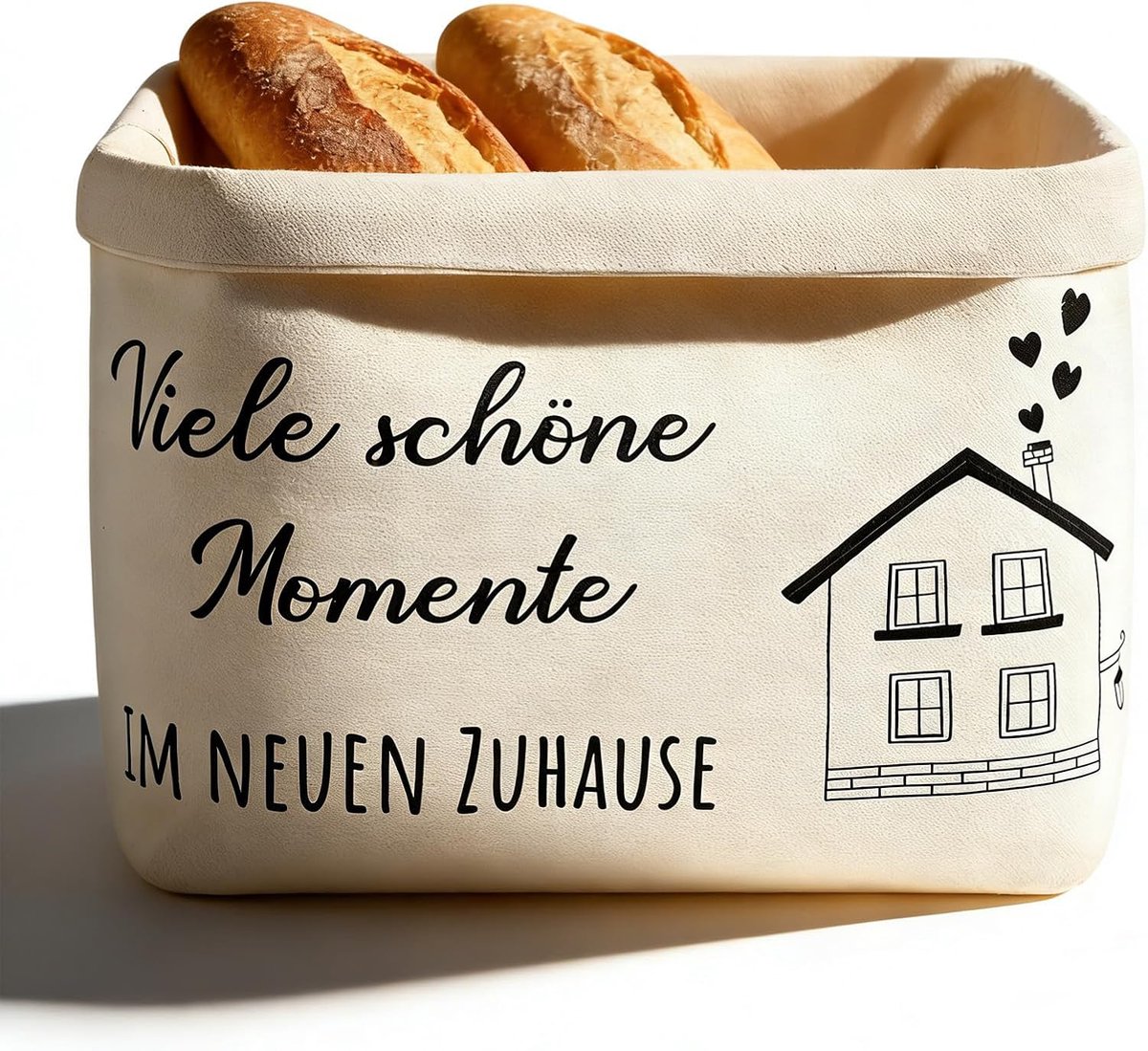 Broodmand Modern - Cadeau Mand - Housewarming Cadeau - Dubbellaags Ontwerp - 38x22x16 cm