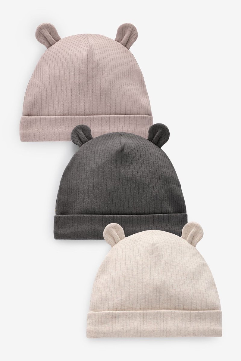 Next Bear Ear Muts Baby Hoeden 3 Pack