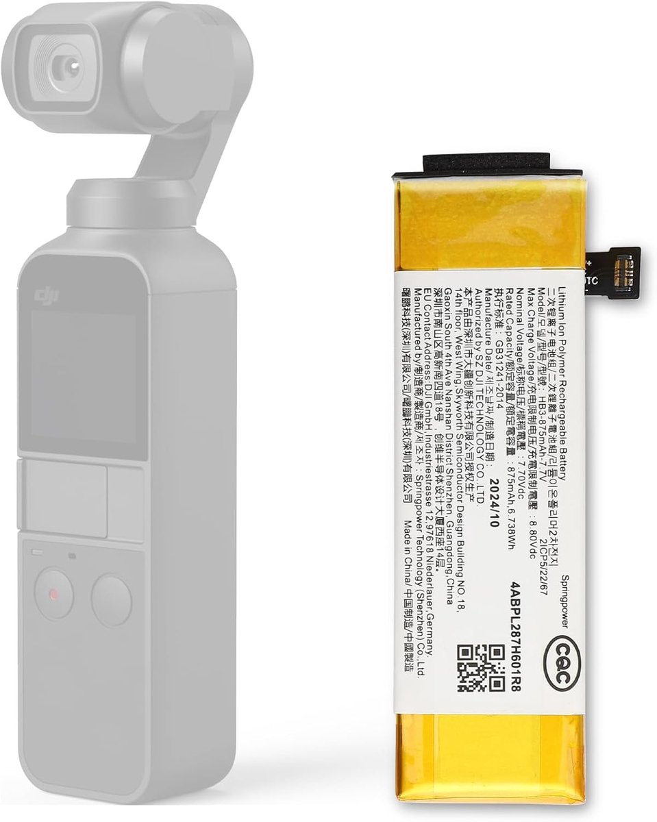 Reservebatterij - Oplaadbare accu - Camera-accessoire - Nieuwe cyclus technologie - 4850 mAh
