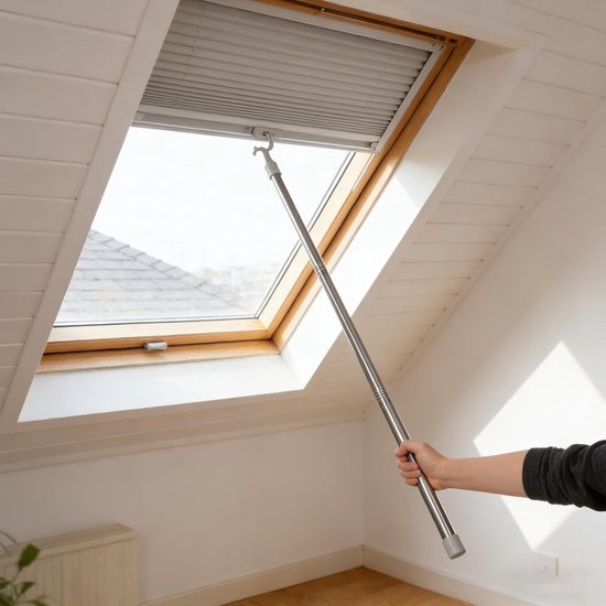 Duw-trekstangen Set - Raamstokken - Dakramen Bediening - Uitschuifbaar tot 150cm - 2 Stuks - Zilver van Merkloos	 — afbeelding 2