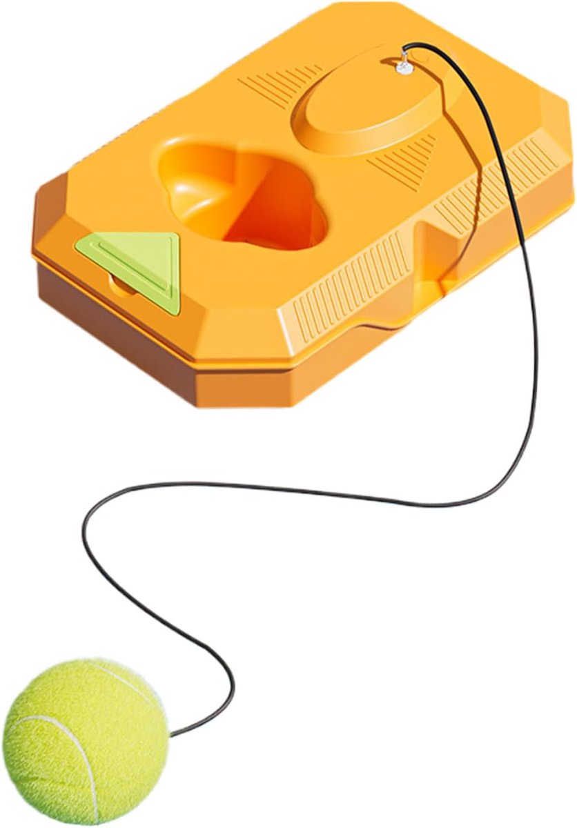 Tennistrainer - Tennis Rebounder - Vaardigheid Verbeteren - Zelfstandige Training - 26x17x6.2cm - Oranje