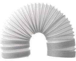 Airco Afvoerslang - Ventilatieslang Kanaal - Mobiele Airco - Flexibel PVC Materiaal - 1 Meter Lengte - Wit
