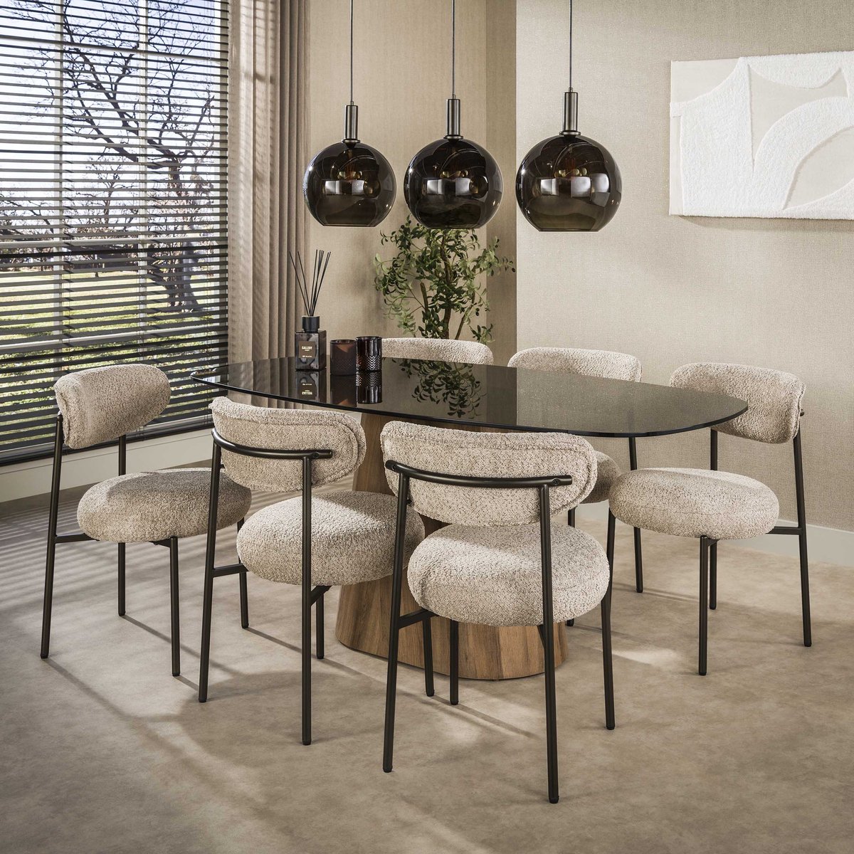 Hoyz Collection - Eetkamertafel Centro - Bruin - 90x180x76 cm
