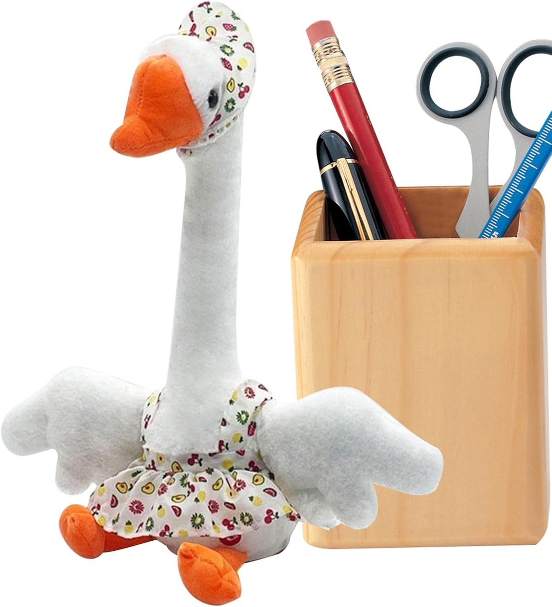 Dansende Gans Speelgoed - Pratende Knuffel - Kinder Entertainment - Met Voice Recorder - 34 cm Hoog