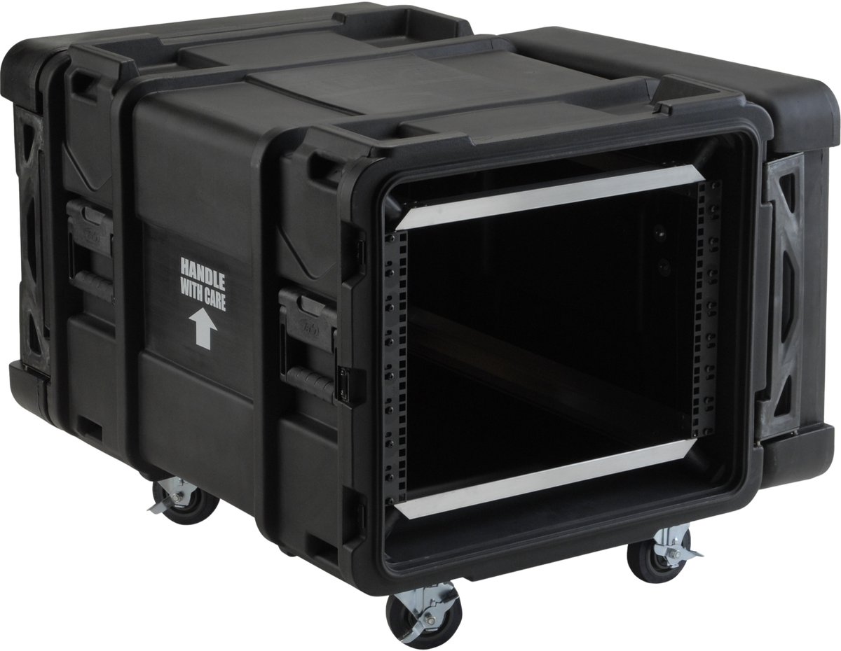 SKB - rSeries - 8U Shock Rack - Zwart - 28-inch diep - met Wielen