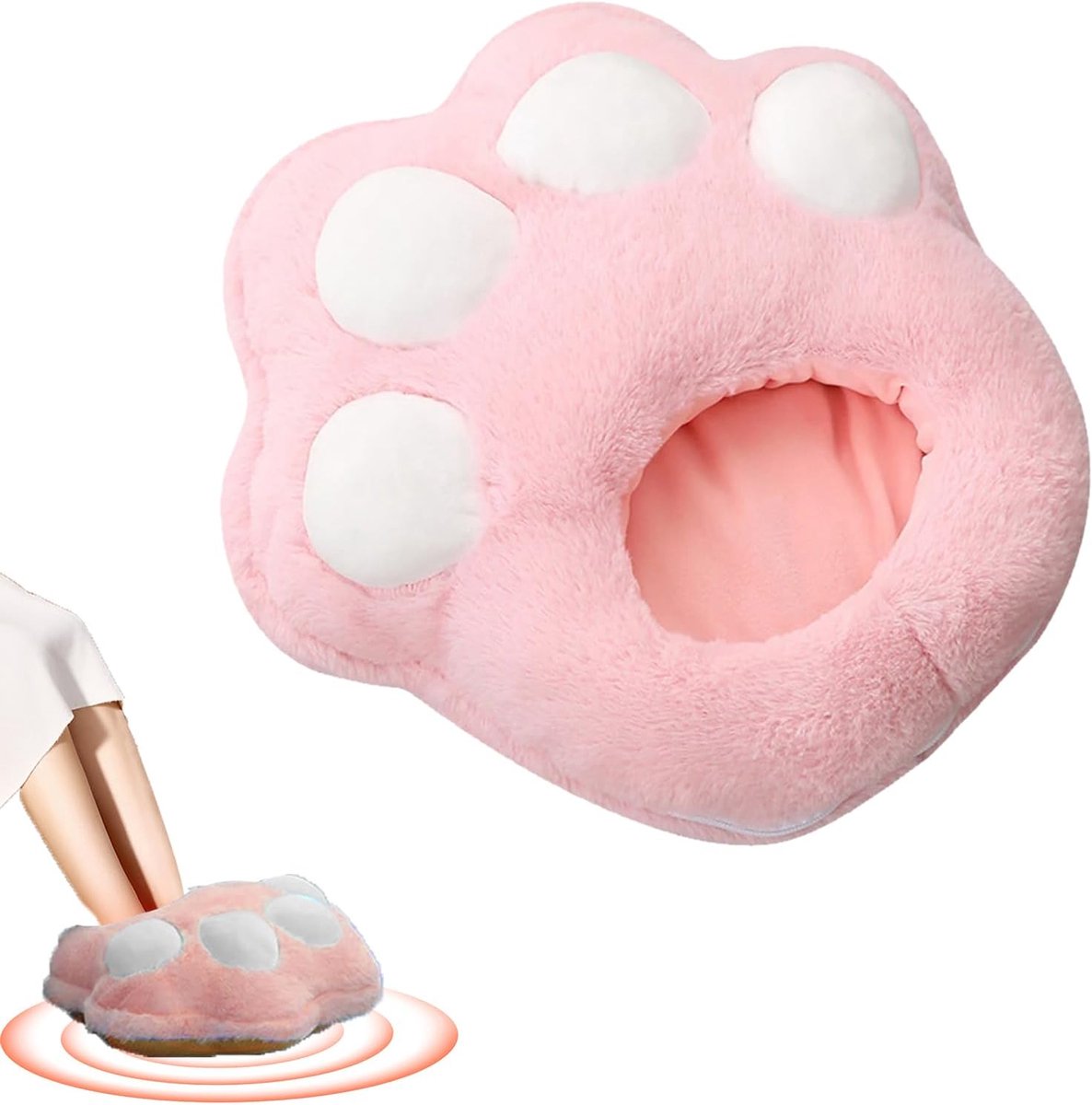 Voetenwarmer - Verwarmde pantoffel - Bureau en thuis - Zachte pluche voering - 400 gram