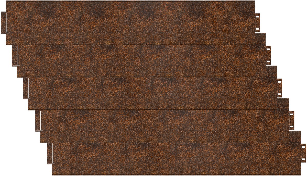 Froadp 15m (15 stuks) x 15cm Metaal Randstrook, Verzinkt Grasmaaierrand, Plantenbakomlijning, Roestkleur
