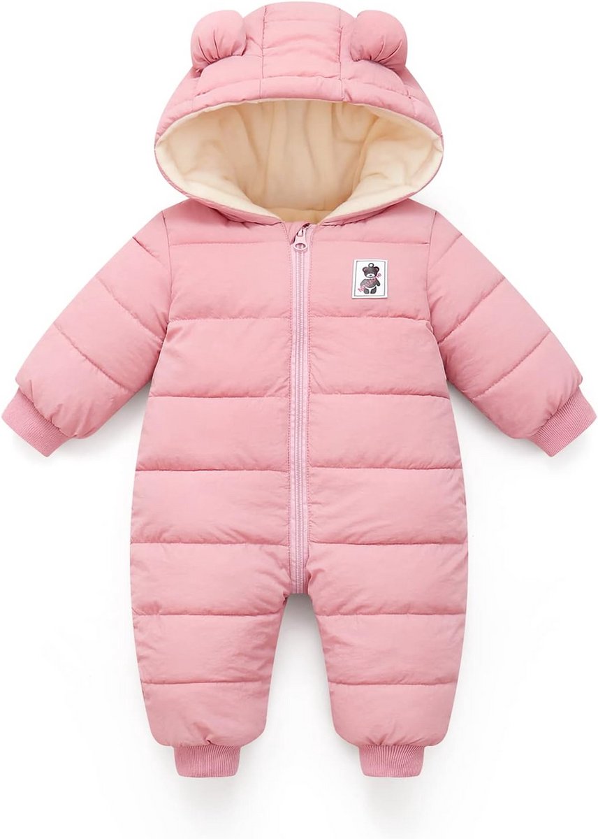 Warme Baby Winteroverall met Capuchon voor Jongens en Meisjes (0-18 maanden)