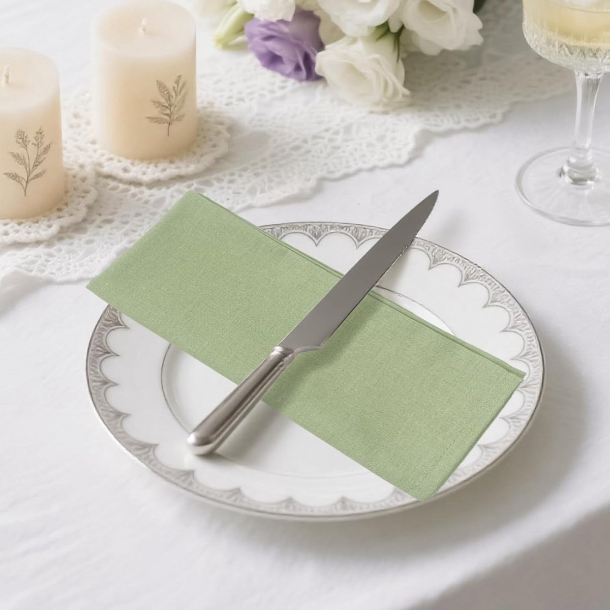 Set van 6 Herbruikbare Tafelloperkleden 40x40cm voor Feesten en Diner