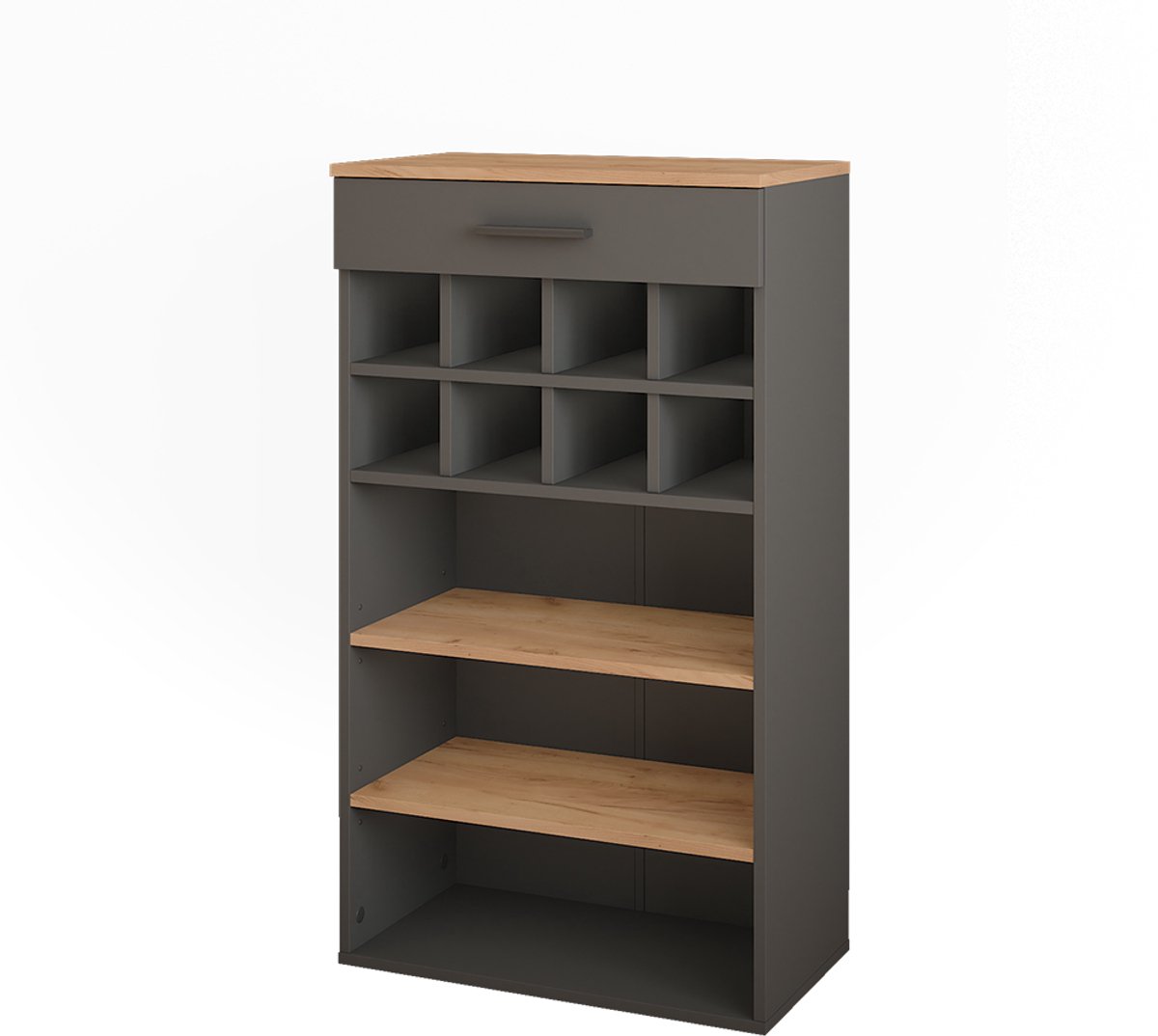 Vicco Repose Wijnrek – 60 x 106 cm Eik goud/antraciet
