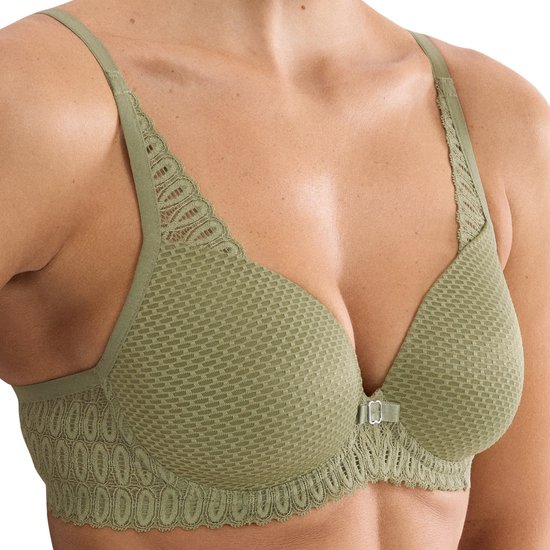 TRIUMPH soutien-gorge à dentelle avec armatures - Aura Spotlight WHP - Soutien-gorge spacer ferme avec rembourrage - Zwart et crème - Copy - 75B - Vert