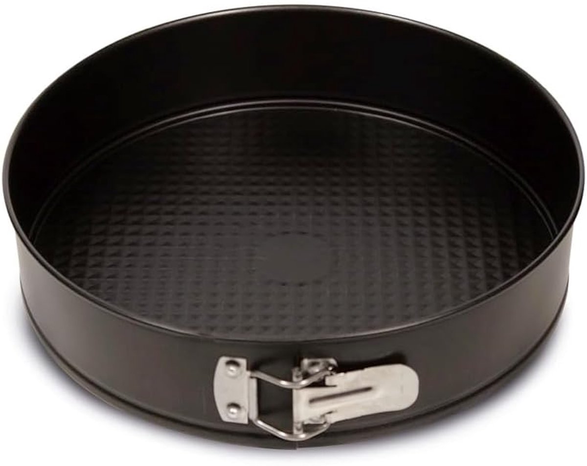 Springvorm met een diameter van 22 cm - enkele bodem - staal met antiaanbaklaag - zwart