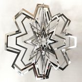 Nature's Melody Cosmo Spinner Sneeuwvlok Snowflake  roestvrij staal ca.13cm / 5"  windspinner