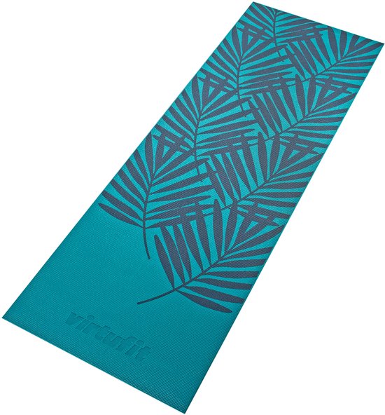 VirtuFit Premium Yoga Mat - Sportmat - Fitness mat - Anti-slip - Dik (4 mm) - Ocean Green Forest van VirtuFit — afbeelding 4