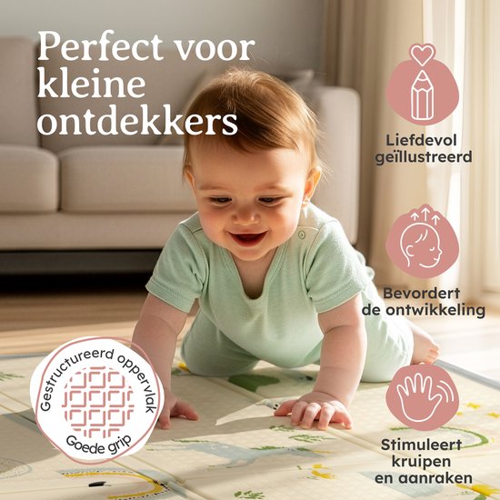 Laleni Speelmat Sindal - Waterdicht Speelkleed Baby - Met Tas - 150 x 180 x 1 cm - Regenboogprint van Laleni — afbeelding 3