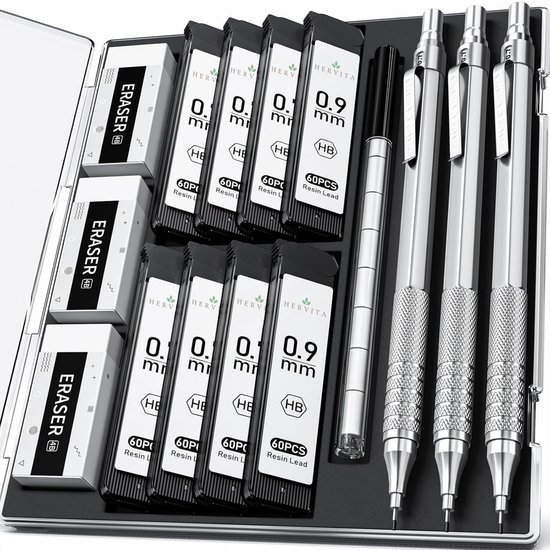 Pentel P209 Mechanisch Potlood 0.9mm Metallic Blue Green - Met Gum En Super Hi-Polymer Lood