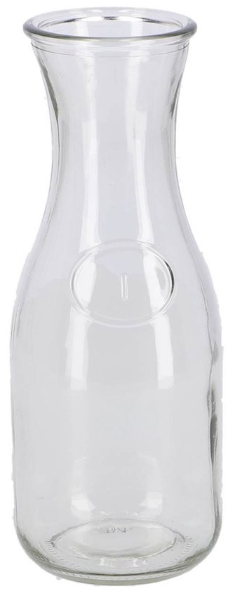 Stölzle Pisa Glazen karaf, set van 6 karaf van 0,5 liter, met schuine hals, hoogwaardige karaf, geschikt als waterkaraf, karaf voor limonade, wijnkaraf