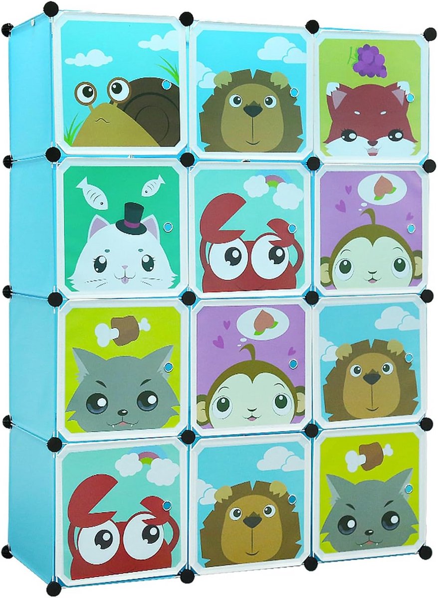 Modulaire Opbergkast voor Kinderkamer met Deuren en Kledingstangen