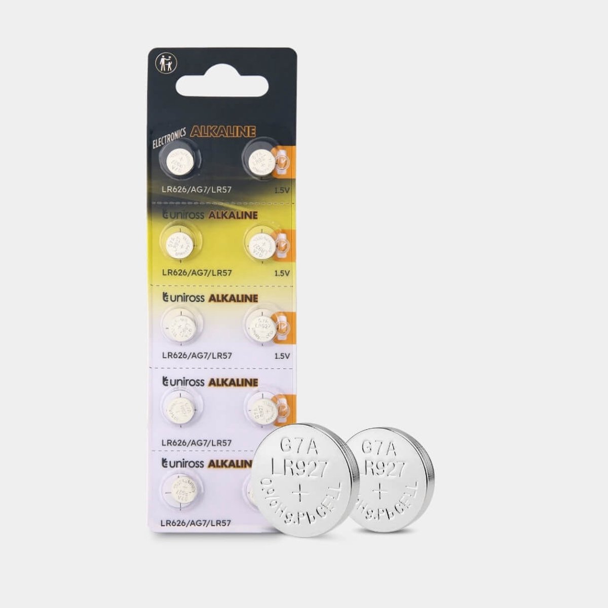 Uniross Alkaline Coin Cells AG7 10 pack