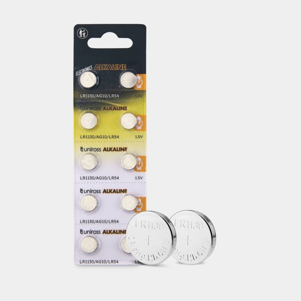 Uniross Alkaline Coin Cells AG10 10 pack